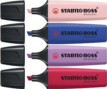 Stabilo STABILO BOSS ORIGINAL NatureCOLORS Wildflower markeerstift, etui van 4 stuks, assorti