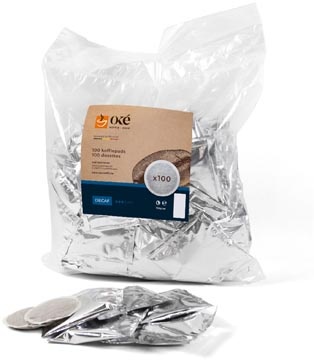 OKE Koffie Oké koffiepads, Senseo compatible, Décaf, pak van 100 pads