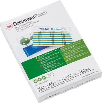 GBC GBC Document lamineerhoes ft A6, 160 micron (2 x 80 micron), pak van 100 stuks