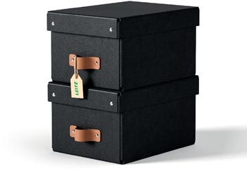 Leitz Leitz Puro opbergdoos, small, ft A5, 7 liter, zwart, pak van 2 stuks