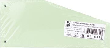 Q-CONNECT Q-CONNECT trapezium verdeelstroken, pak van 100 stuks, geassorteerde kleuren