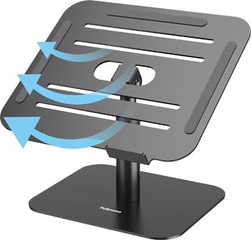 Fellowes Alumia kantelbare laptopstandaard, zwart