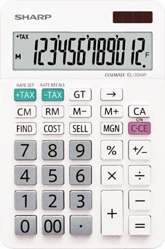 Sharp Sharp bureaurekenmachine EL-334W, wit