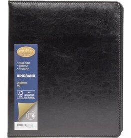 Multo Multo ringmap Hannibal voor ft A5, 17 ringen van 19 mm, zwart kunstleer
