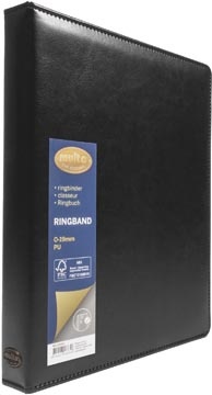 Multo Multo ringmap Hannibal voor ft A5, 17 ringen van 19 mm, zwart kunstleer