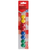 Office Products OFFICE products magneten, 20 mm, geassorteerde kleuren, blister van 8 stuks