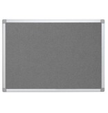 Q-CONNECT Q-CONNECT textielbord, met aluminium frame, 90 x 60 cm, grijs