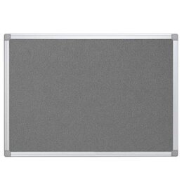 Q-CONNECT Q-CONNECT textielbord, met aluminium frame, 90 x 60 cm, grijs