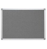 Q-CONNECT Q-CONNECT textielbord, met aluminium frame, 90 x 60 cm, grijs