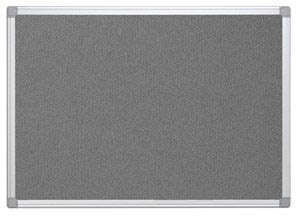 Q-CONNECT Q-CONNECT textielbord, met aluminium frame, 90 x 60 cm, grijs