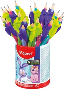 Maped Maped Kidy Learn potlood HB, met vingergrip, display van 22 stuks