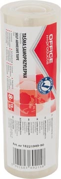 Office Products OFFICE products plakband, 19 mm x 33 m, transparant, pak van 8 stuks