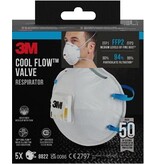 3M 3M Cool Flow stofmasker, FFP2, met ventiel, pak van 5 stuks