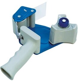 DONAU DONAU afroller voor verpakkingsplakband, metaal, voor rollen tot 50 mm, blauw-grijs