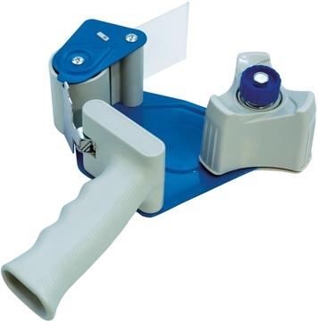 DONAU DONAU afroller voor verpakkingsplakband, metaal, voor rollen tot 50 mm, blauw-grijs