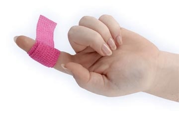 Q-CONNECT Q-CONNECT vingerverband, 2,5 cm x 4,5 m, doos van 8 rollen in verschillende kleuren