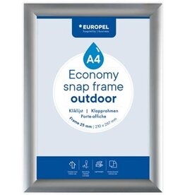 Europel Europel clicklijst Economy, waterdicht, 25 mm, ft A4, zilver