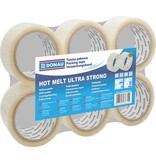 DONAU DONAU verpakkingsplakband Hot-Melt, 50 micron, 48 x 66 m, transparant