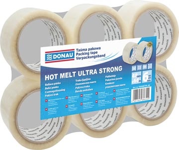 DONAU DONAU verpakkingsplakband Hot-Melt, 50 micron, 48 x 66 m, transparant