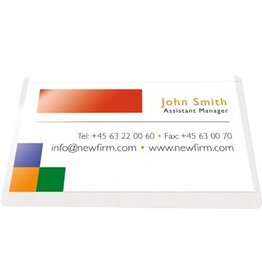 Q-CONNECT Q-CONNECT badge pocket, zelfklevend, ft 60 x 95 mm, open lange zijde, pak van 100 stuks