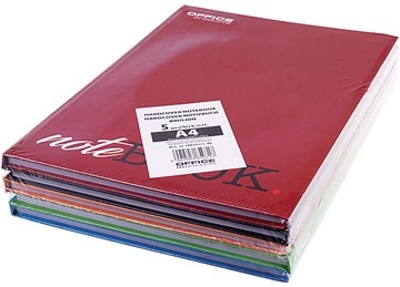 Office Products OFFICE products schrift met harde kaft, A4, 96 blad, met kantlijn, gelijnd