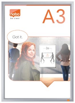Nobo Nobo clicklijst Impression Pro, met geanodiseerd frame, ft A3