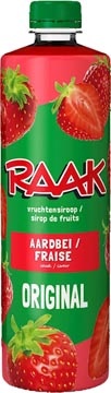 Raak Raak siroop aardbei, fles van 75 cl