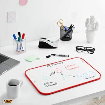 Velleda Bic Velleda whiteboard, ft 44 x 55 cm, droog uitwisbaar, dubbelzijdig en onbedrukt aan beide kanten