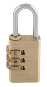 Pavo Pavo hangslot 28 mm, met cijferslot