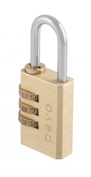 Pavo Pavo hangslot 28 mm, met cijferslot