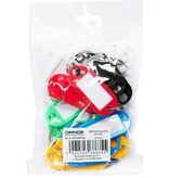 Office Products OFFICE products sleutelhanger, geassorteerde kleuren, plastic ophangzakje van 20 stuks