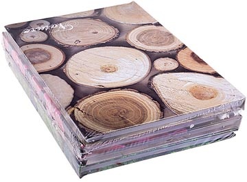 Office Products OFFICE products schrift, Nature, met harde kaft, A5, 96 blad, met kantlijn, geruit 5mm