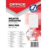 Office Products OFFICE products ringbandinterieur, A4, 80 g, 6 gaten, 50 vellen, geruit, geassorteerde kleuren