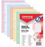 Office Products OFFICE products ringbandinterieur, A4, 80 g, 6 gaten, 50 vellen, geruit, geassorteerde kleuren