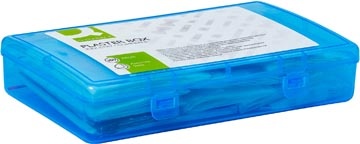 Q-CONNECT Q-CONNECT pleisters, assortiment van 100 stuks, in  hersluitbare plastic box