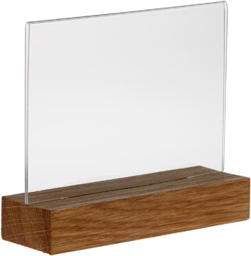 Europel Europel folderhouder Premium, met houten T-voet, ft A6, liggend