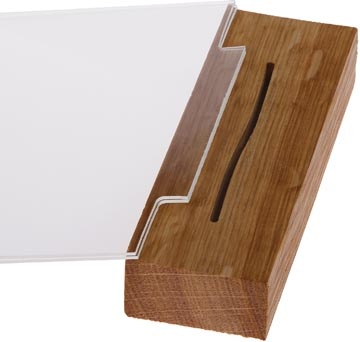 Europel Europel folderhouder Premium, met houten T-voet, ft A6, liggend