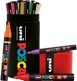 Posca Uni Posca paintmarker, assorti, metalen koker van 13 stuks