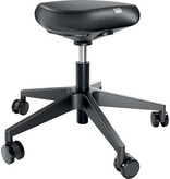 Leitz Leitz Ergo actieve Zitkruk met comfortzitting, met wieltjes, zwart