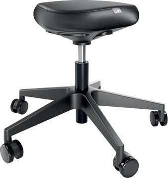 Leitz Leitz Ergo actieve Zitkruk met comfortzitting, met wieltjes, zwart