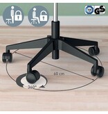Leitz Leitz Ergo actieve Zitkruk met comfortzitting, met wieltjes, zwart