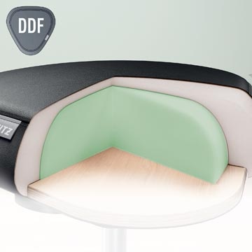 Leitz Leitz Ergo actieve Zitkruk met comfortzitting, met wieltjes, zwart