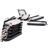 Pavo Pavo Magnettag sleutelhanger, pak van 10 stuks, zwart