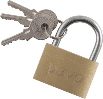 Pavo Pavo hangslot 40 mm, met sleutelslot