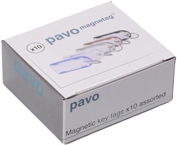Pavo Pavo Magnettag sleutelhanger, pak van 10 stuks, assorti
