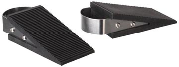 Perel Perel deurstop, rubber, zwart, pak van 2 stuks