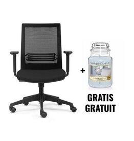 Euroseats ACTIE EUROSEATS: 1 x bureaustoel Evora (ref. EVO1010) + GRATIS 1 x Yankee kaars, 623 g