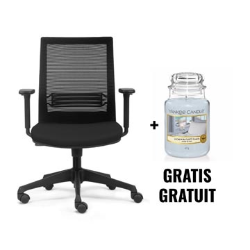 Euroseats ACTIE EUROSEATS: 1 x bureaustoel Evora (ref. EVO1010) + GRATIS 1 x Yankee kaars, 623 g