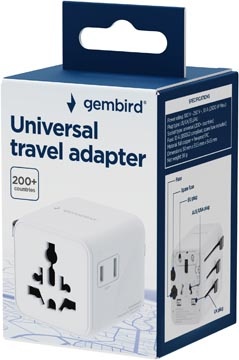 Gembird Gembird reisstekker, wit