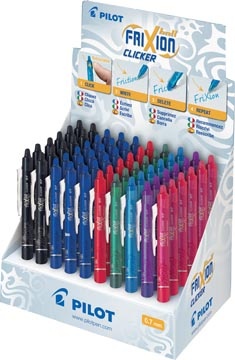 Pilot Pilot intrekbare roller FriXion Ball Clicker, medium punt, 0,7 mm, display met 60 stuks
